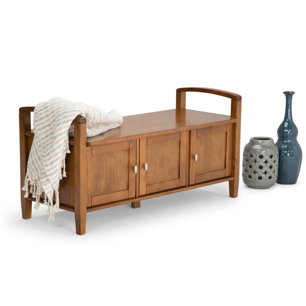 Lark Manor Nortonville Solid Wood Storage Bench & Reviews Wayfair